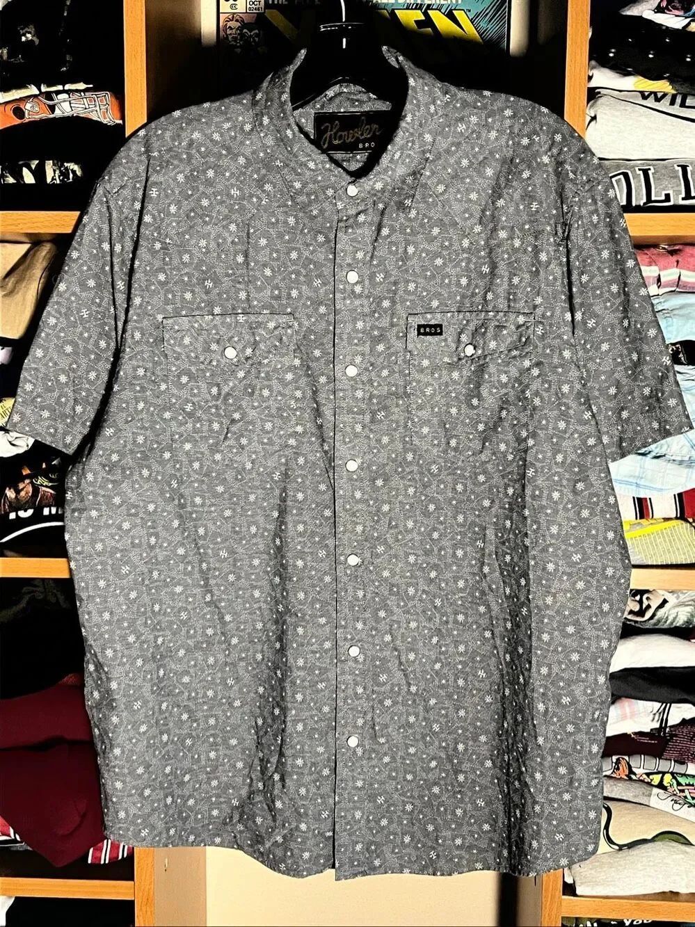 Howler Bros Men’s H Bar B Agave Pearl Snap Western Shirt Medium